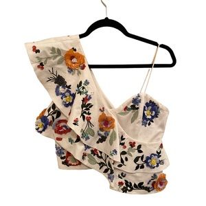 Alice + Olivia Beaded Crop Top. Sz 2